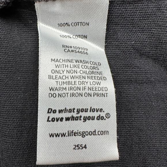 Life Is Good Top Womens Large Gray Crusher Tee Short Sleeve No Place For Hate - Picture 5 of 9